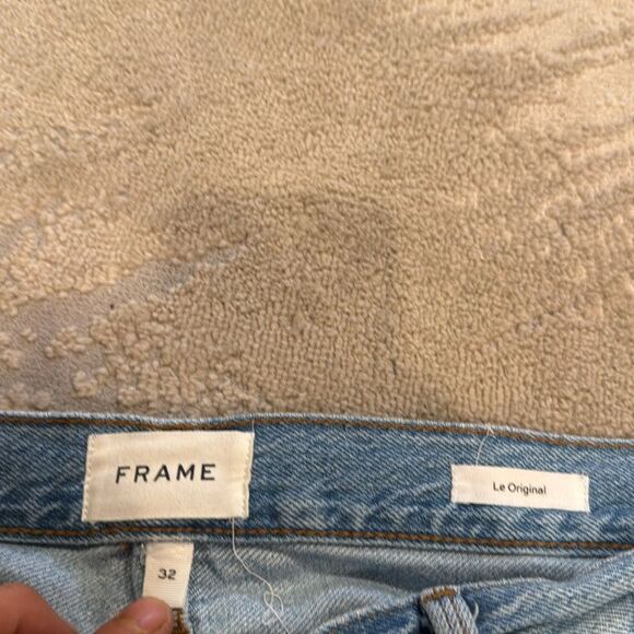 Frame Le Original Straight Leg Jeans distressed high waist size 32 button fly - Picture 3 of 7